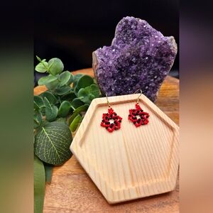 Beaded Flower Earrings